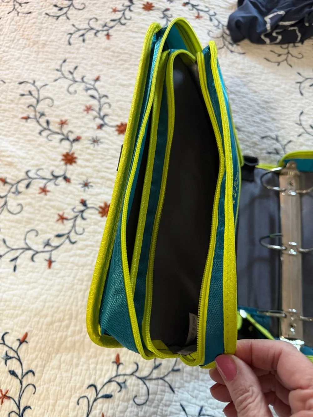 Five Star Teal Binder Organizer with Lime Trim